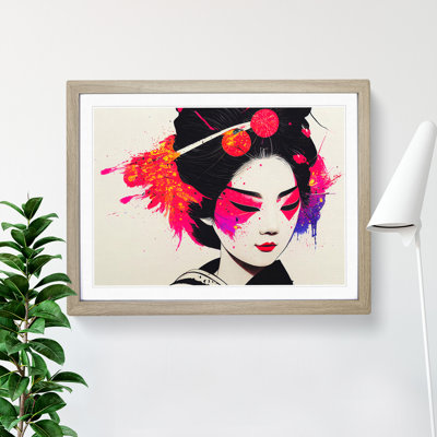 A Splashed Geisha Vol.1 Abstract - Single Picture Frame Print