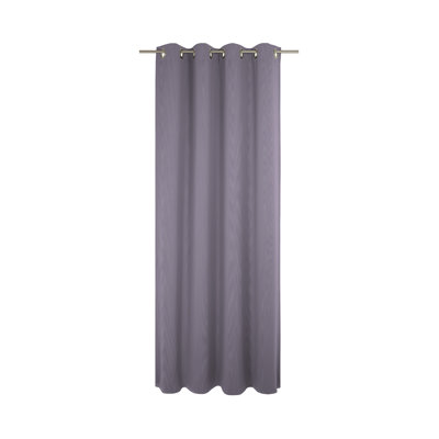 Uni Collection Light 100% Cotton Opaque Grommet / Eyelet Single Curtain Panel