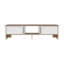 Meuble télé 65 po Noe Velmora - Console de télévision moderne avec tablettes de rangement ouvertes-1756380843