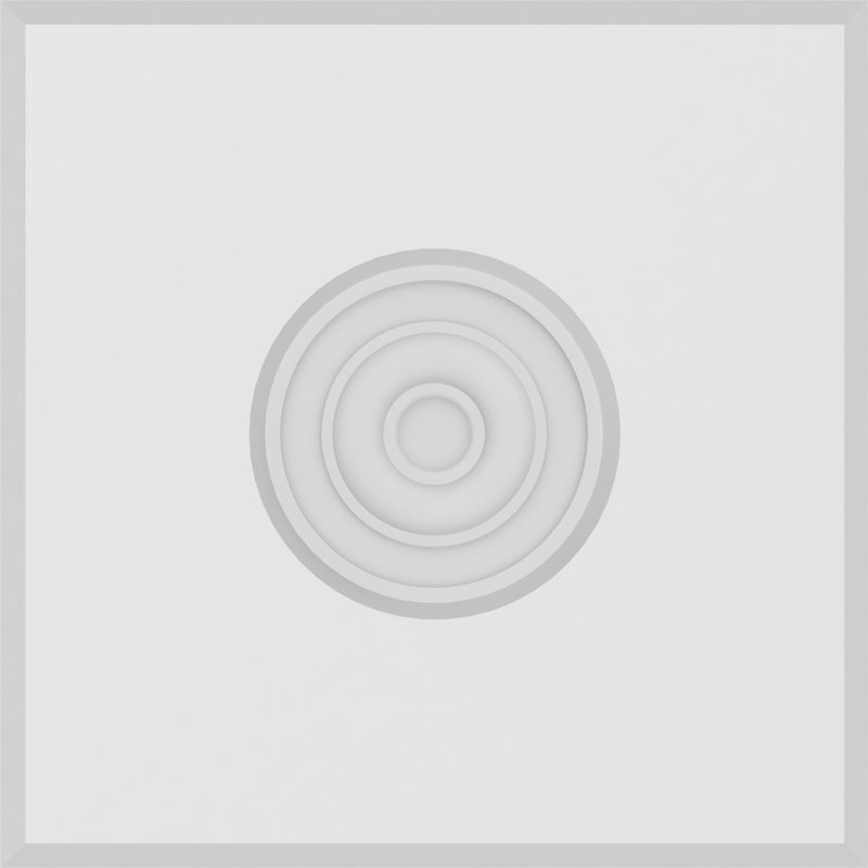 Standard Sedgwick Bullseye Rosette with Beveled Edge, 8" H x 8" W x 0.5" D