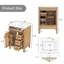 Meuble-lavabo simple autoportant en bois de 61 cm (24 po) avec dessus en céramique-415495329