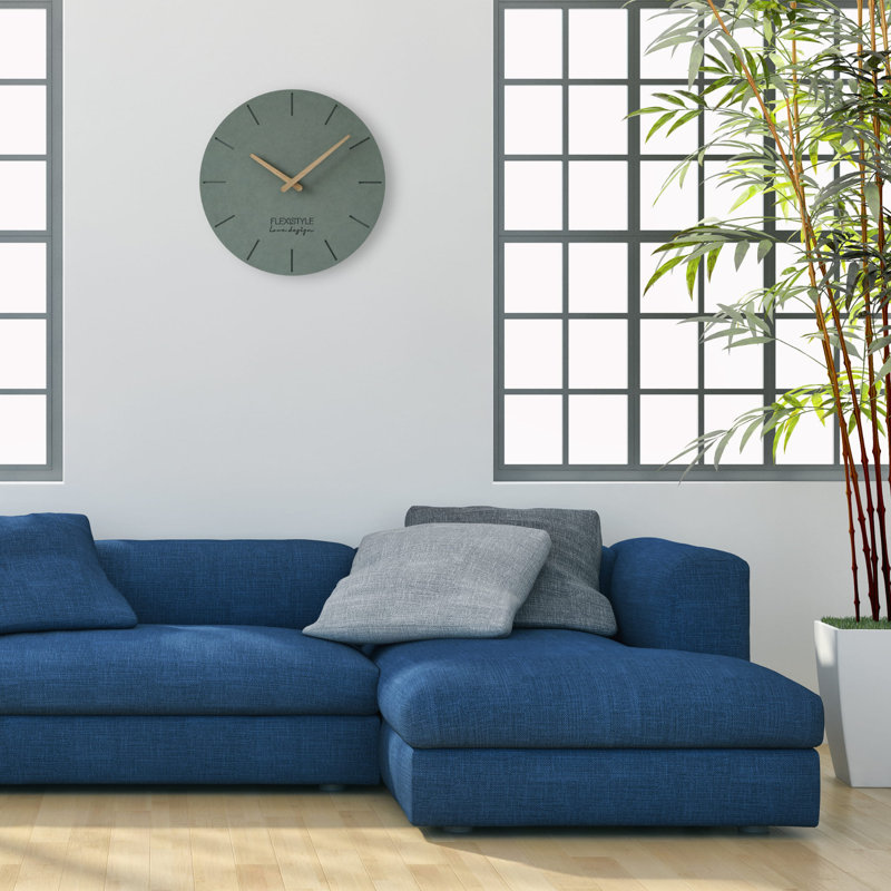 Eko Solid Wood Wall Clock, Grey