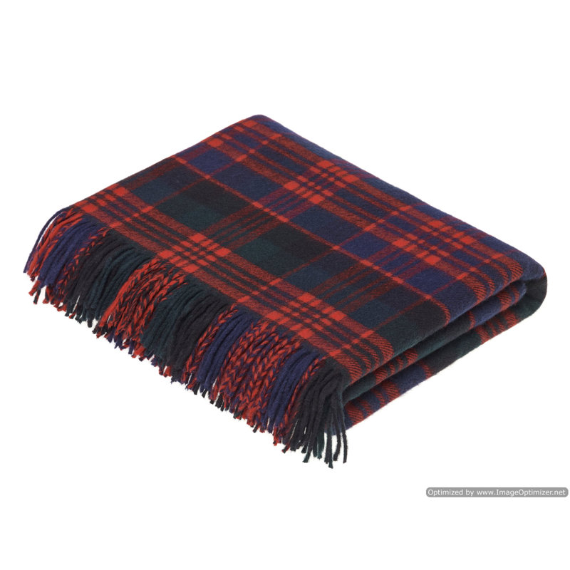 Jeté en laine Tartan Merino