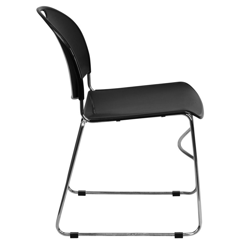Chrome Frame Ergonomic Mid-Back Stackable Chair for Various Settings