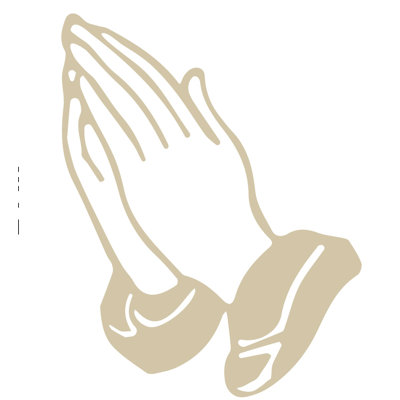 Décalcomanie murale prayer mains