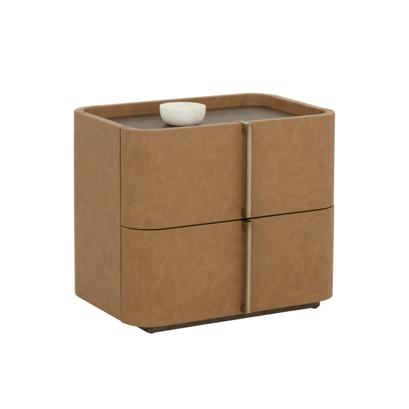 JAMILLE 2 - Drawer Nightstand, Brown