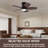 32''Deck Blades Flush Mount dimmable Ceiling Fan with Lights and Remote Control 