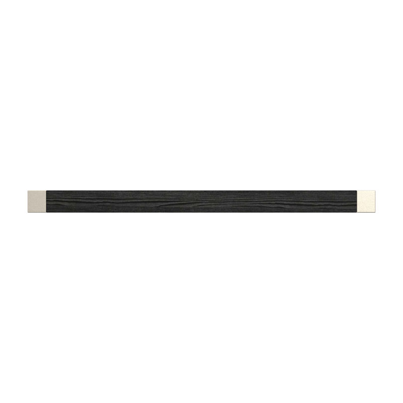 Monroe Bar / Handle Pull, Satin Nickel/Black Wood, 18"