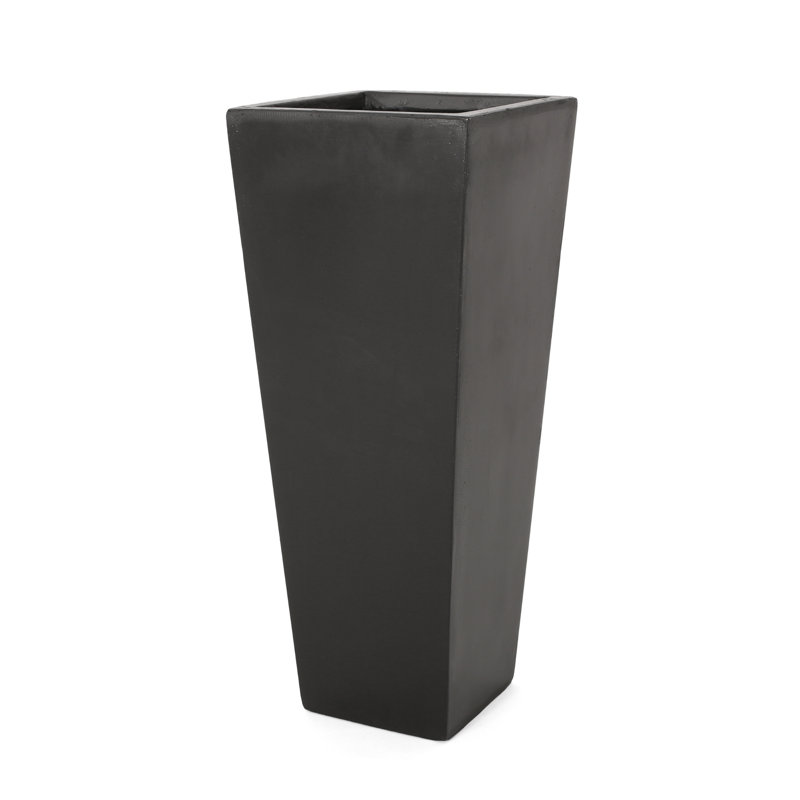 Modern Mgo Plant Pot, Black, 28.50" H x 13" W x 13" D