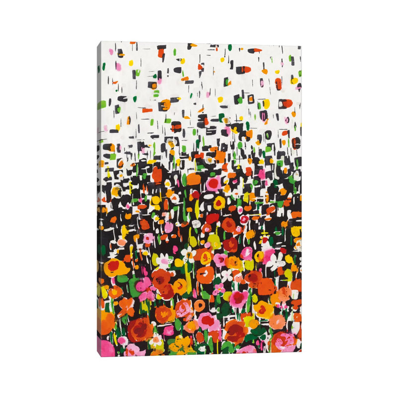Toile en métal Steelpix - Flower Shower I par Wild Apple Portfolio