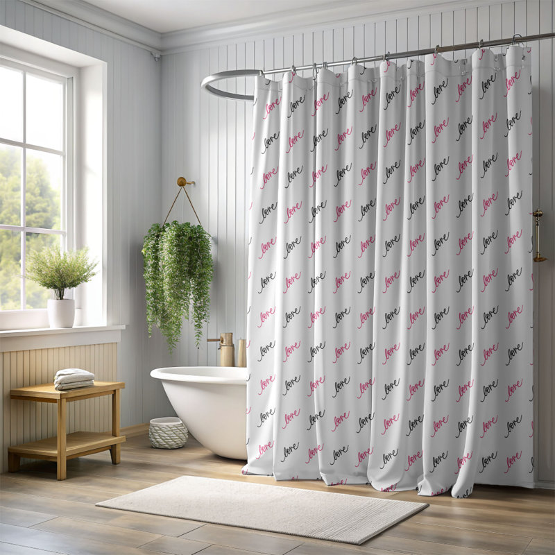 Rideau de douche Premium 18, H 74 po x l 71 po, Blanc