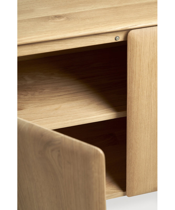 Pi 69'' W Solid Wood Sideboard, Oiled Oak