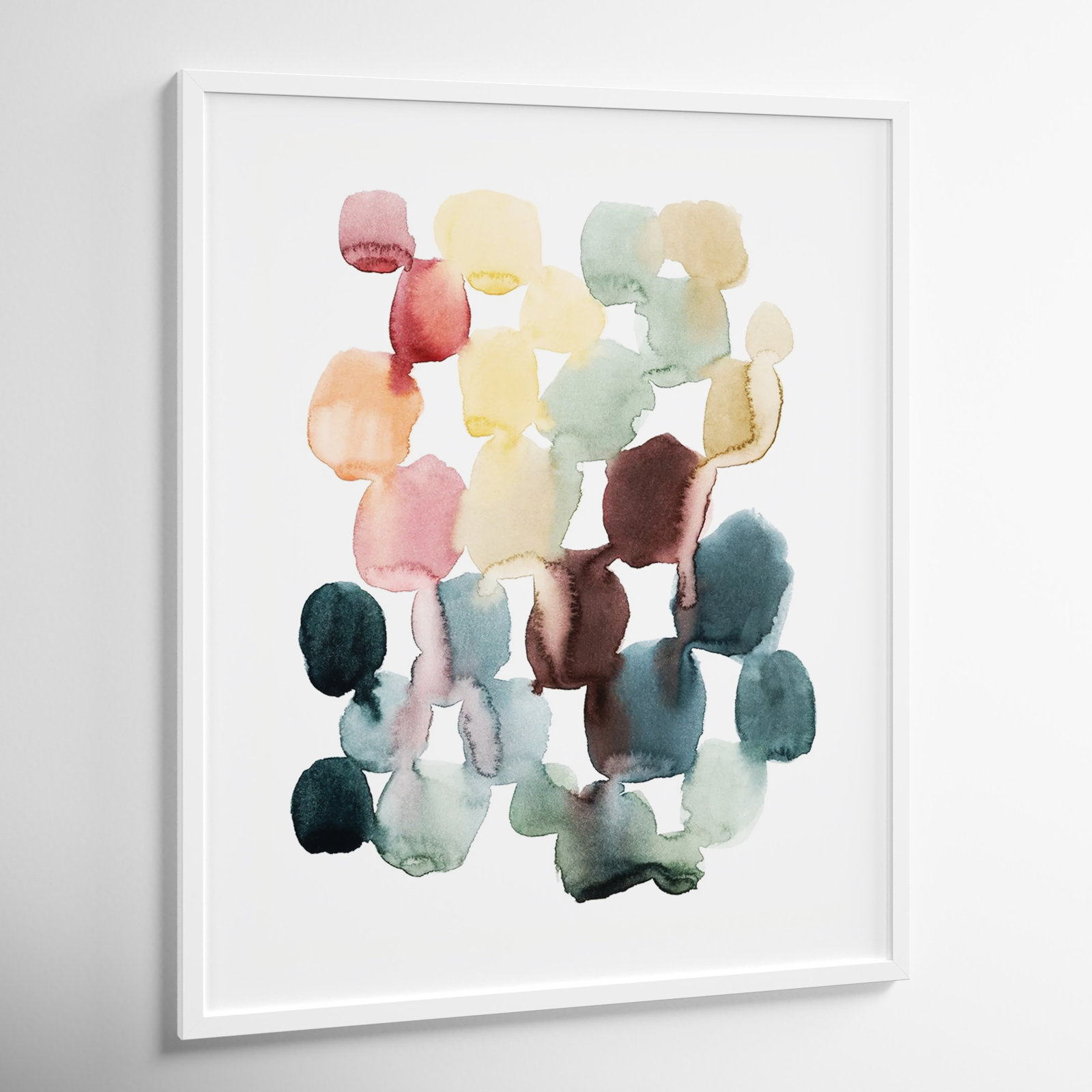 Desert Stones II by Grace Popp, White Framed Paper, 37" H x 31" W