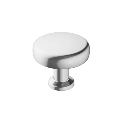 Factor 1-1/4 inch (32mm) Diameter Polished Chrome Cabinet Knob