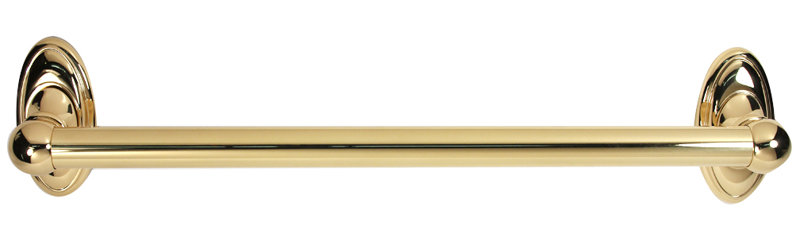 Classic Traditional 18" Grab Bar, Polished Brass, 24"