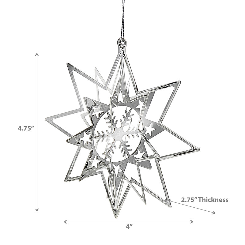 2.75'' Metal Holiday Shaped Ornament