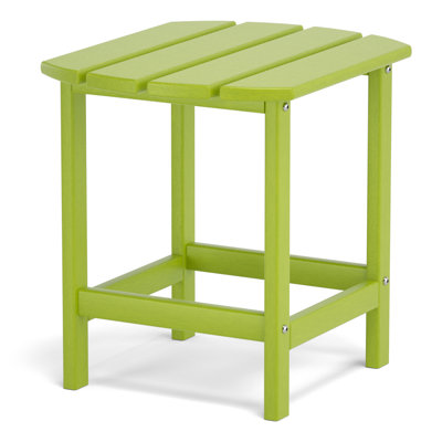 All-Weather Outdoor Side Table Adirondack Tables Patio Table Plastic End Tables Lemon Green