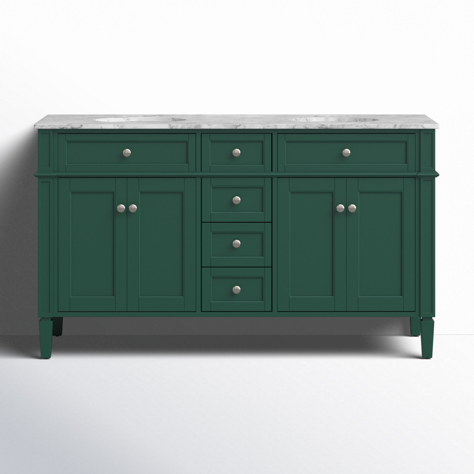Rivers 60'' Double Bathroom Vanity, Green