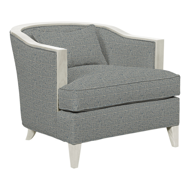 Thom Filicia Home 32.5" Wide Barrel Chair, Wrenn, Bennett Carolina Polyester