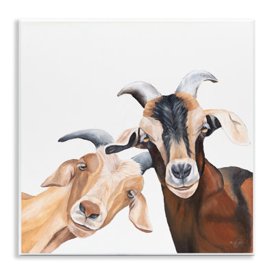 «Happy Goat», souriant, giclée par Diane Fifer