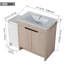 Meuble-lavabo autoportant de 42 po avec lavabo en céramique et armoires de rangement, porte à fermeture en douceur, armoire combinée 02430 + 0312, ensemble KD-130632255-130632251