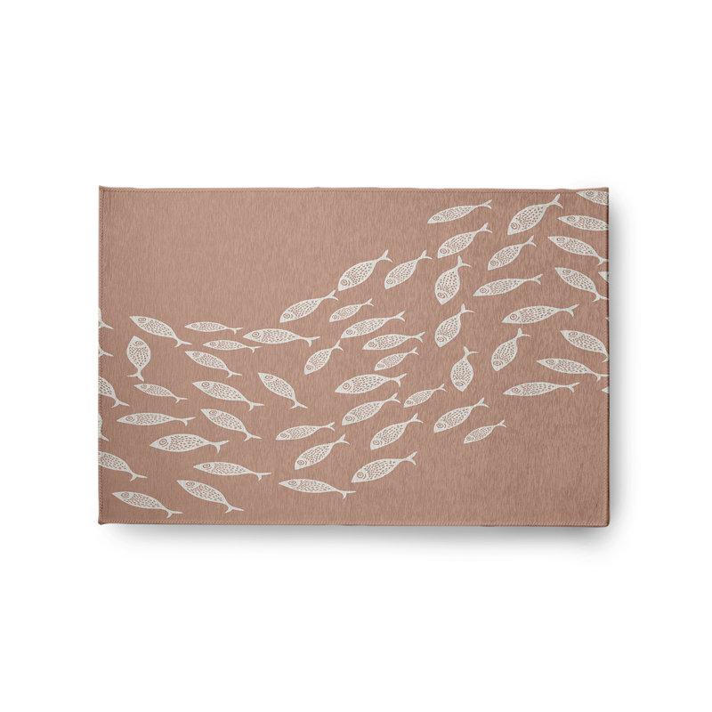 Tapis intérieur / extérieur mauve Maeser, Rectangle 2 pi x 3 pi