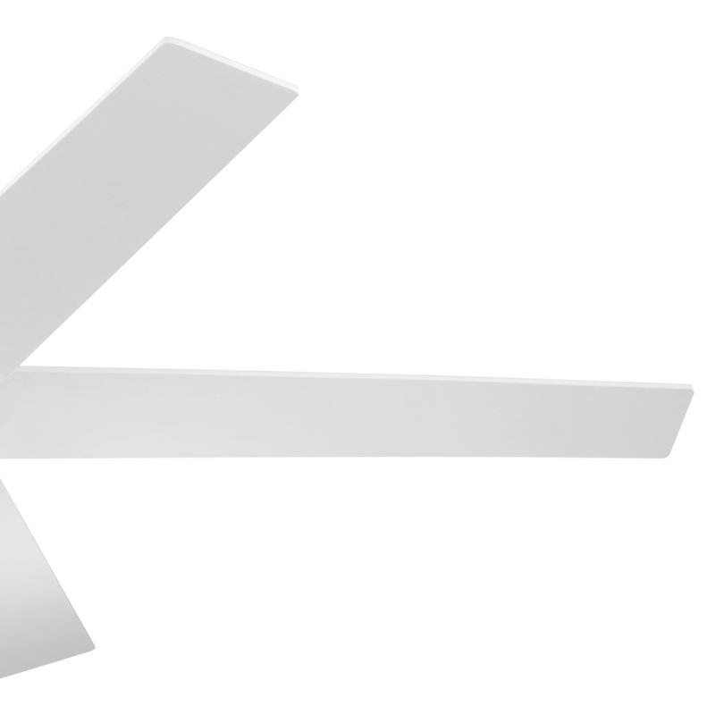 Brahm 56" Indoor Matte White Ceiling Fan with Integrated LED and Remote Control Included, Matte White with Silver Blades
