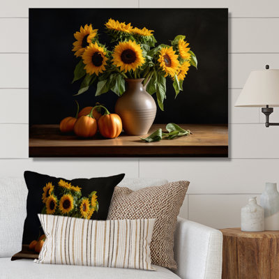 " Golden Sunflower Still Life I "