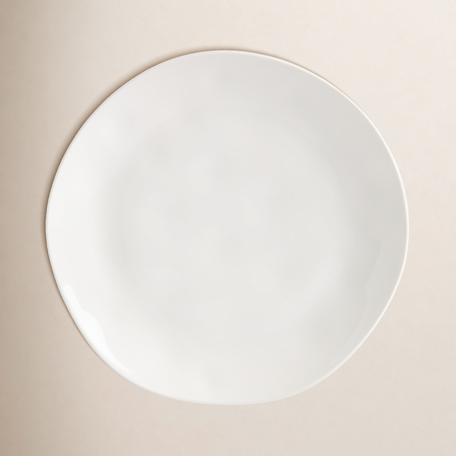 Bay Colors Blue 10" Porcelain Dinner Plate, White
