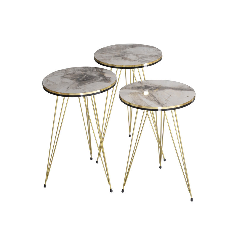 Vihaan 14cm Console Table, White Marble