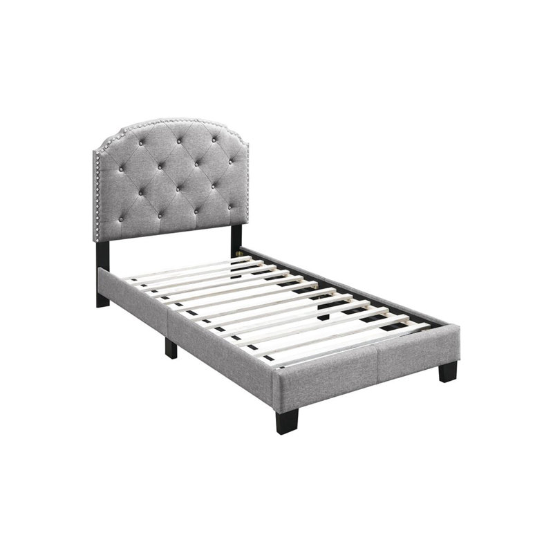 Gurdas Piece Bedroom Set, Light Gray, Twin