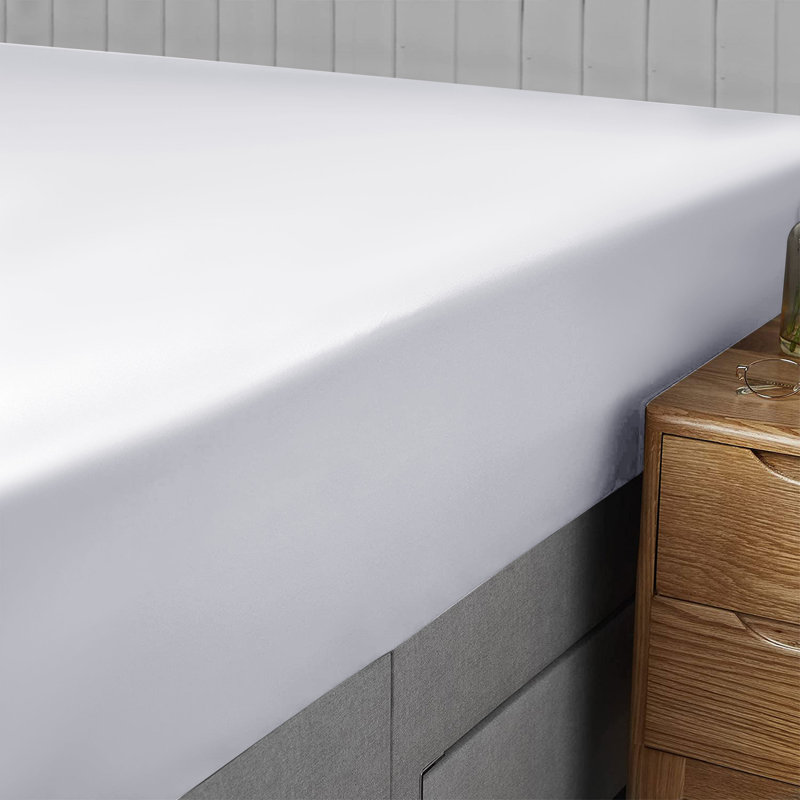 Aerona 200 Thread Count Microfiber Brushed Fitted Sheet, White, Single (3')