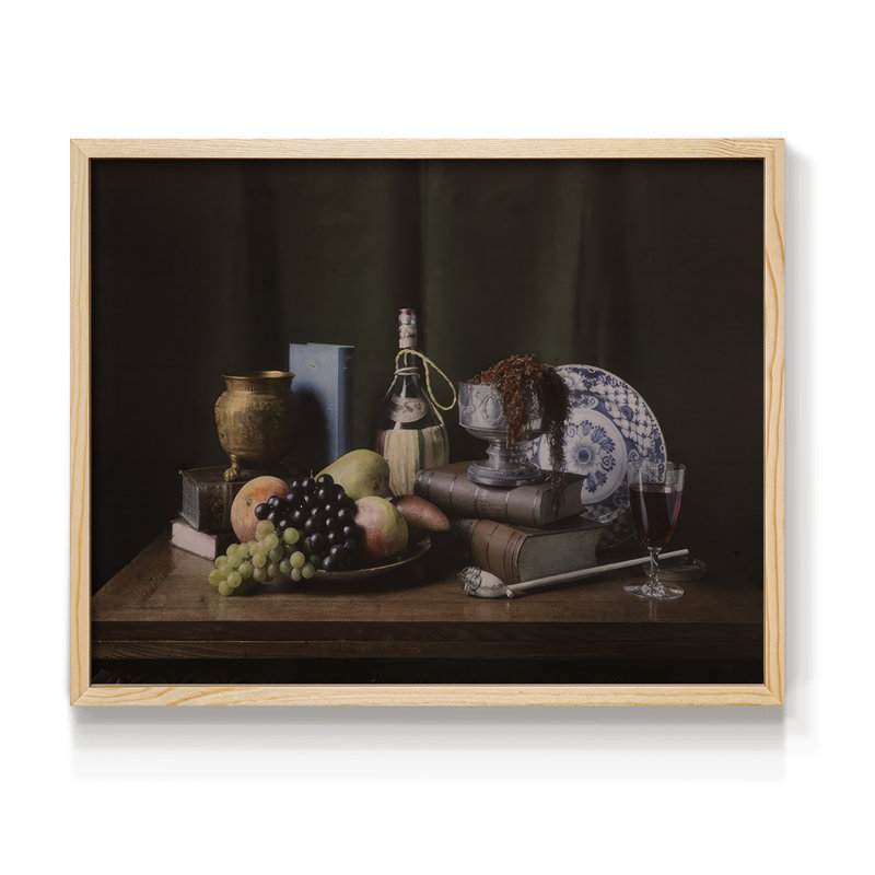 Moody Still Life VI - Reproduction encadrée - Restickable, Naturel, H 11 po x l 14 po
