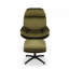 Upholstered Swivel Accent Chair with Footstool-289316943