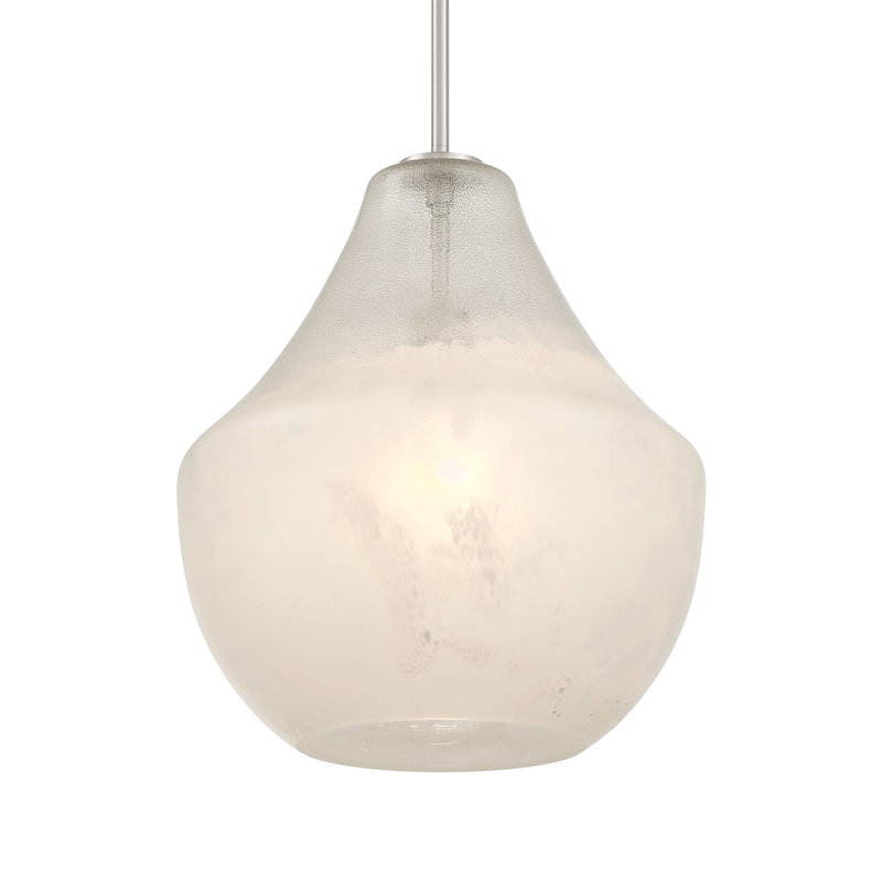 1 LIGHT PENDANT, Misty White