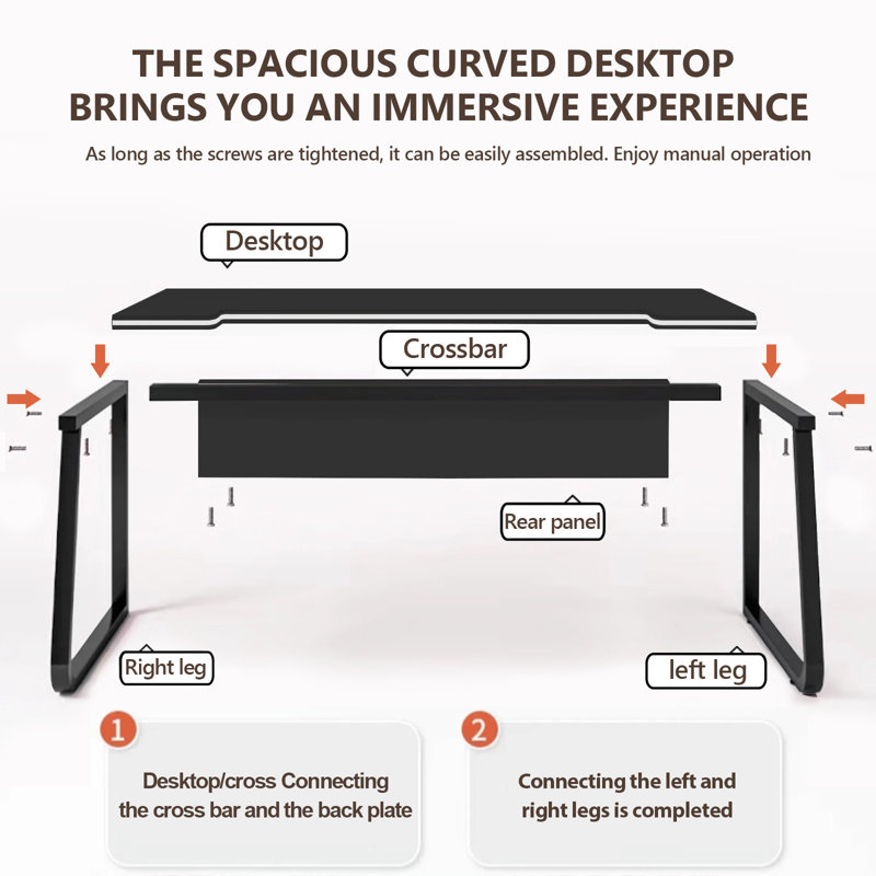 Bureau d'ordinateur simple en bois massif noir de 80 cm (31,5 pouces) pour étudiants et bureau à domicile.