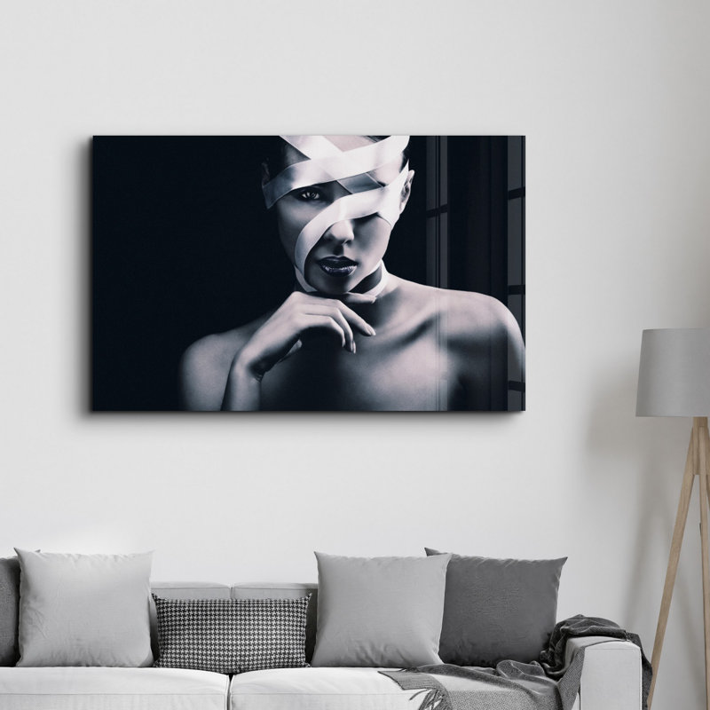 Élégante peinture murale en verre trempé de 13,8 po x 21,7 po | 100% verre trempé, épaisseur: 0,16 pouce | Imprimé UV pour des couleurs éclatantes | Parfait pour la décoration intérieure, le salon et les espaces de bureau