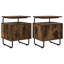 40 cm W Galvanised Steel Bedside Table-1890073233