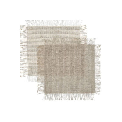 Venice Linen Blend Square Beaded Napkins
