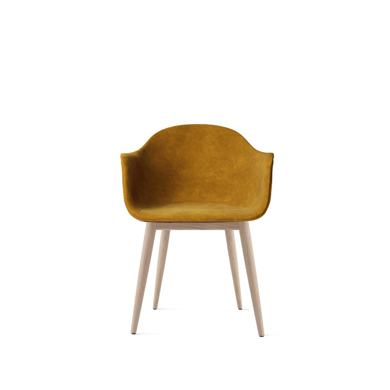 Harbour Upholstered Arm Chair, Natural Oak, Fiord 2 751 Wool