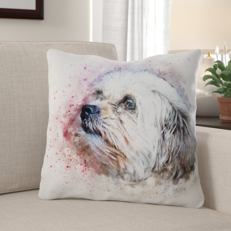 Dostie Solid Colour Reversible Throw Pillow, Microsuede, Indoor