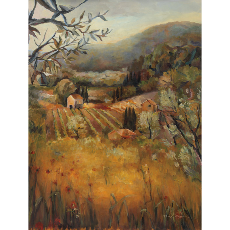 «Vineyard In The Valley», reproduction sur toile, H 48 po x l 36 po