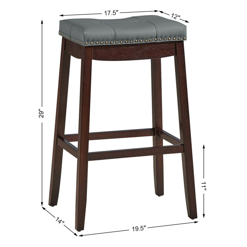 Tabouret de comptoir 24 po Johnee, Tabouret de comptoir (siège d'une hauteur de 24 p, Café, Gris / brun