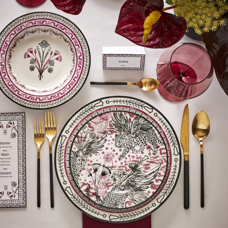 Marchesa Serengeti 12-Piece Dinnerware Set Porcelain