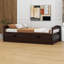 Lit plateforme simple avec 2 tiroirs de rangement, lit de jour en bois avec support à lattes, tête et pied de lit-1433583002