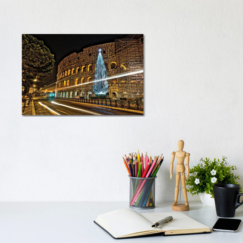 Christmas In Rome by Zoe Schumacher - Wrapped Canvas Print, 20.32 cm H x 30.48 cm W