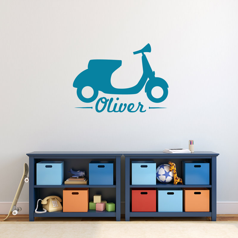 Adhésif décoratif scooter, Bleu sarcelle, Oui