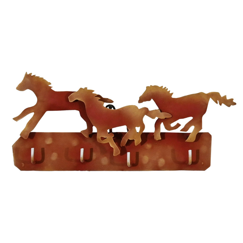 Running Horses Coat/key Rack