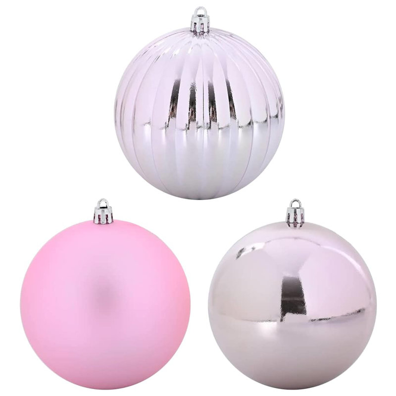 Christmas Bauble Set 3 pcs XXL, Pink