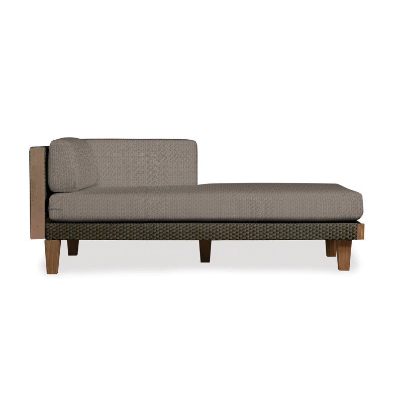 Catalina Outdoor Teak Chaise Lounge, Mink, Fife Aruba